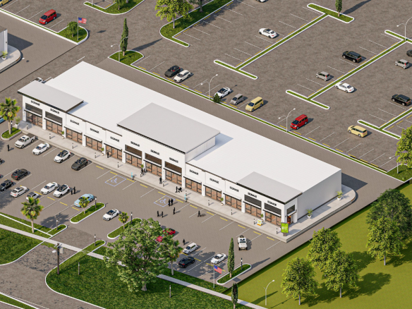 Shops at Harlem parking lot